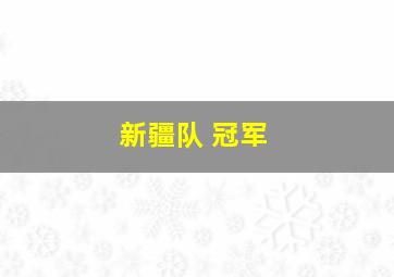 新疆队 冠军